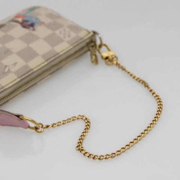 LOUIS VUITTON Damier Azur Mini Pochette Accessoires Pouch N41669 LV Auth 142332 - Picture 8 of 16